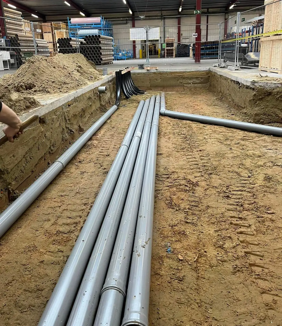 Plaatsen van nieuwe afvoerbuizen 9 hex